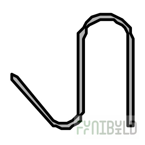 Hook for hangers for KTD, stainless steel, diameter 3 in