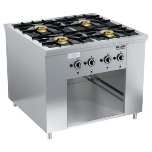 Gas stove 4-burner floor open type without oven. cabinet PRG-IIA-4 Maxi (1000x990x850(760)mm, 4x8kW)