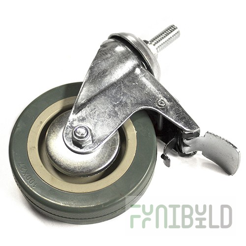 Wheel with fastening for waiter trolleys with brake C3303341 (diameter 100)
