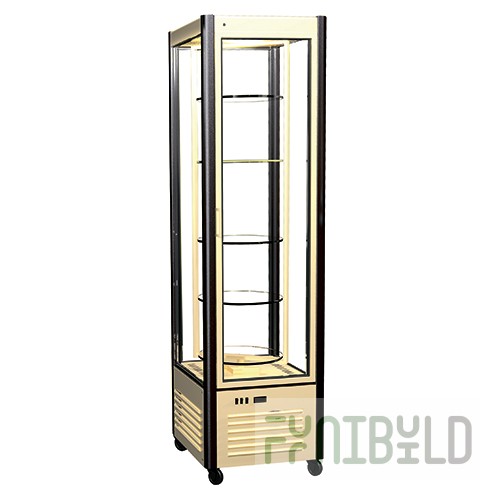 Medium-temperature confectionery cabinet D4 VM 400-2 (R400Cvr beige-brown) 600x575x1850 4 shelves 450 t+2+10