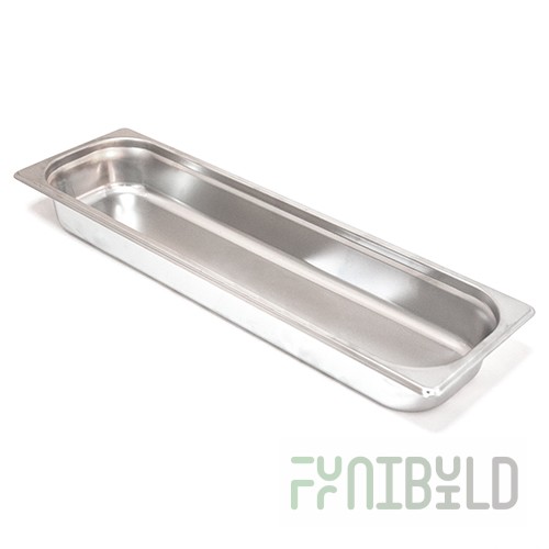 Gastronorm container without lid stainless steel GN-2/4 depth 65 (530x162x65mm.)