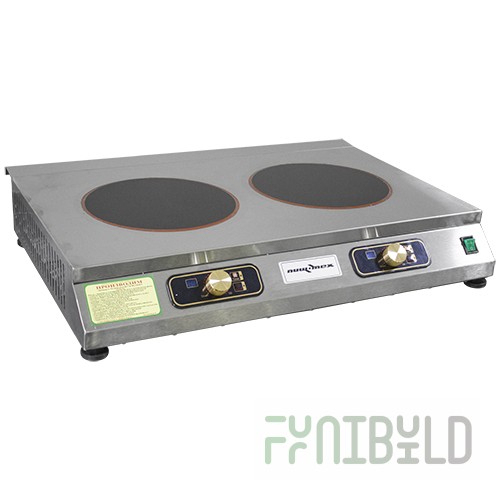 Tabletop induction cooker PEI-20-15-M with mechanical panel (450x700x120, 2 conf. 3 kW, 220 V)