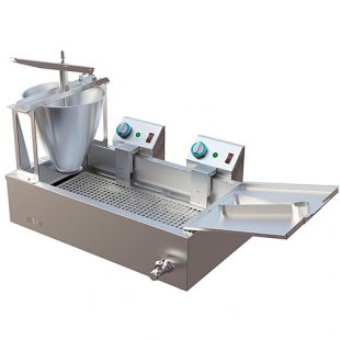 Donut machine Gulfstream-2M-2 (970x505x550mm, 300 donuts/hour, 10 l of oil, 23 l bath, 6 l dispenser, 7.8 kW, 220 V)