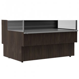 Medium-temperature display case 1290x1110x870mm, GC110 SM 1.25-2 wenge (ВХСо-1.25 Carboma GC110)+2...+6С WITHOUT SIDES