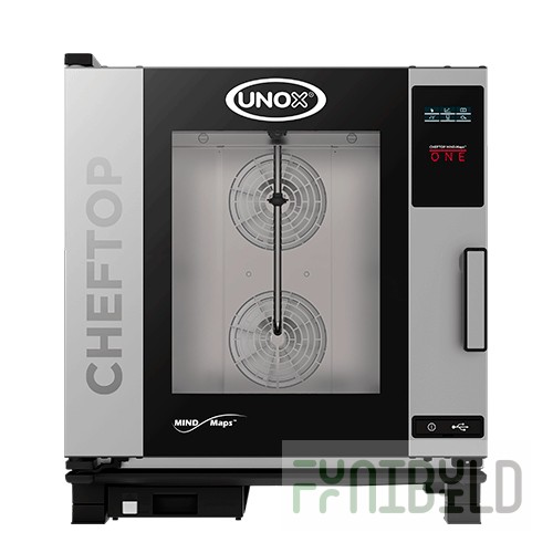 Combi steamer UNOX XEVC-0711-E1RM (750x783x843 in, 380 V, 11.7 kW, 7 GN 1/1)