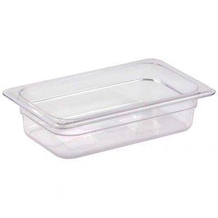 Gastronorm container without lid polycarb. GN 1/4, H-65, 265x162x65mm