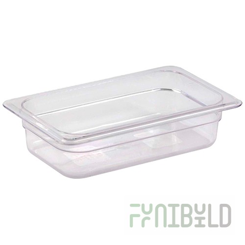 Gastronorm container without lid polycarb. GN 1/4, H-65, 265x162x65mm