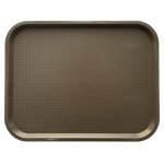Plastic rectangular tray 455x355x20 in (brown) with anti-slip surface, 50 pcs. in pack. Plastic rectangular tray 455x355x20 in (brown) with anti-slip surface, 50 pcs. in pack.
