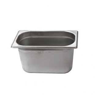 Gastronorm container without lid stainless steel GN-1/4 depth 150, 3.6 l. (265x162x150 in.), in pack. 10/20 pcs.