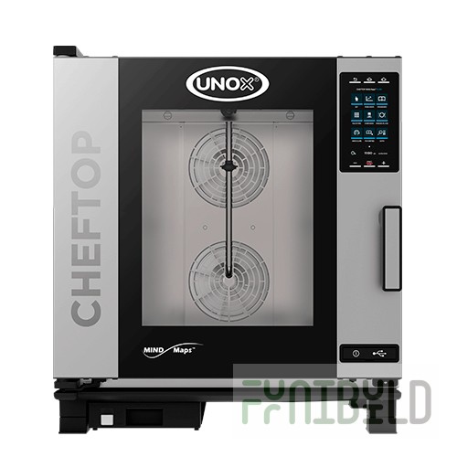 Combi steamer UNOX XEVC-0711-GPRM GAS (750x783x842mm, 7 GN 1/1, 19kW, 220V)
