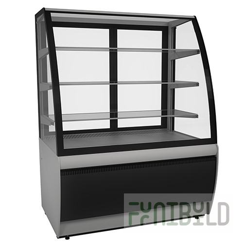 Medium-temperature air-conditioning display case, ventilated, 1300x700x1280mm, K70 VM 1.3-2 (VHSv - 1.3d Carboma), open, +4...+10C, 0.58 sq.m.