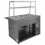 2-course bain-marie 6 gastr. MEP-2B/LP Lira-Profi (1120x705(1030)x1462(1482)mm, full stainless steel, 1.2 kW, 220V)