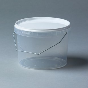 Round bucket 3 l, transparent. Lock D=188 in