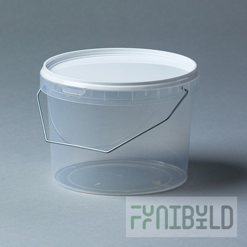 Round bucket 3 l, transparent. Lock D=188 in