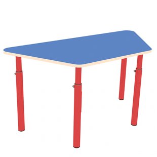 Children's table trapezoidal, adjustable 1-3 gr. 1000x550x460 (520, 580) in art. T (BLUE)