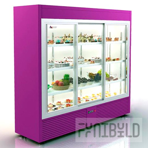 Showcase medium-temperature cond. 2000x510x2000mm