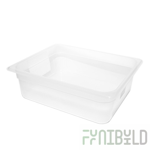Gastronorm container without lid p/p GN 1/2, H-100, 325x265x100mm, (plastic, transparent), in pack. 12 pcs. 422100601