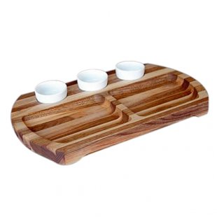 Serving dish for a company (beech) 35x30x3cm art. B080