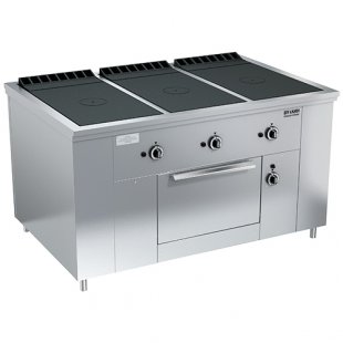 Gas stove 3-burner closed type floor with oven PRG-IIA-3S DSh Maxi (1470x990x850(760)mm, 3x10kW, 1x8kW)