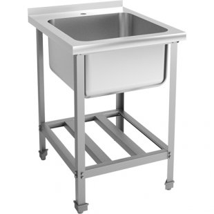 Solid-drawn washing bath EKONOM VMOtsb1-500ETSK with side 600x700x870-890mm, (capacity 500x500x300mm)