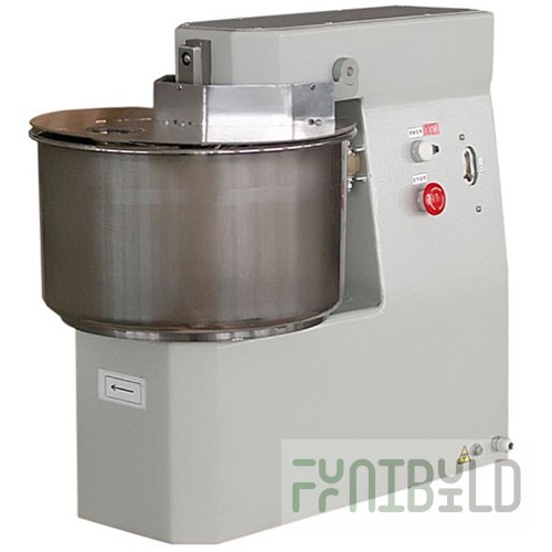 Dough mixing machine MT-25 (yeast and stiff dough) 1 stainless steel bowl (650x385x685 in, 20 l, 65 kg/h, 1.1 kW, 380 V, weight 75 kg.)