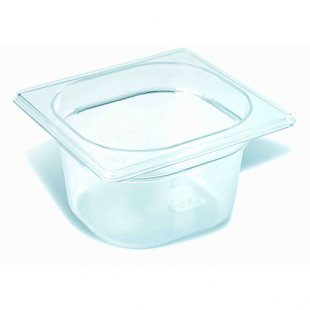 Gastronorm container without lid polycarb. GN 1/6, H-65, 176x162x65mm