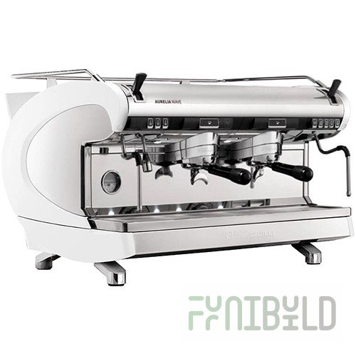 Coffee machine Nuova Simonell Aurelia Wave 2Gr S 220V pearl white+high groups+LE (815x565x565 in, 4.5 kW, 220 V)