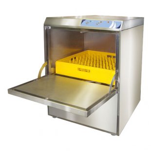 Dishwasher Silanos E50PS (E50TPS) (with pump, 585x635x840, 220V, 4.9 kW, 2 modes, comes with rinse aid dispenser, drain pump, glass cassette, plate cassette