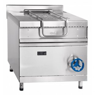 Gas frying pan GSK-90-0.47-70, (840x1045x940mm, 70l, stainless steel, solid-drawn bowl, area-0.47 m2, tilting, 900 series)