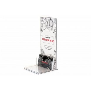 APE71 Button Stand with Table Tent and Business Card Holder