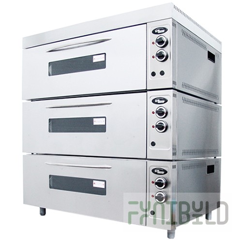 Electric oven cabinet ШжЭ/3 (3 dismountable sections with steam humidification, 1230х930х1260 in, 16.5 kW, 220 V) (stainless steel)