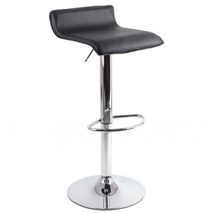 Bar stool "WAVE" (PVC eco-leather) art. WX-2016 (black)