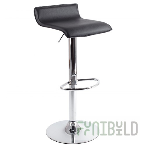 Bar stool "WAVE" (PVC eco-leather) art. WX-2016 (black)