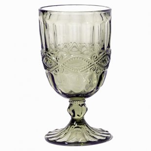 Wine glass 350ml glass, color VERDE OLIVA, SOLANGE Tognana, art. A9565350031, in pack. 6 pcs.