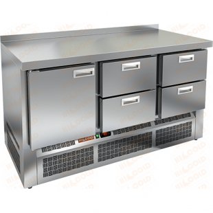 Table with refrigerated cabinet Hicold SNE 122/TN (1485x600x850mm, 0.22 kW, -2...+10 °C)
