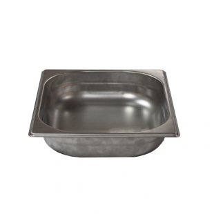 Gastronorm container without lid stainless steel GN-1/2 depth 100, 5.3 l, (325x265x100 in.), in pack 10/20 pcs.