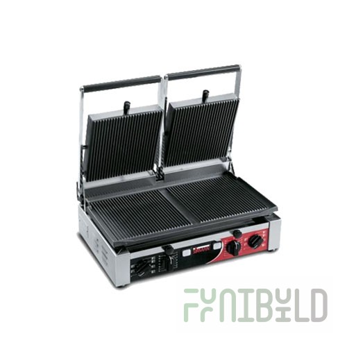 Electric contact grill Sirman PD RR-RR (515x435x235 in, 3.1 kW, all surfaces ribbed)