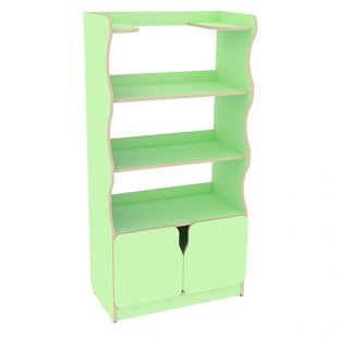 Children's shelving unit for manuals 850x450x1700 in IM-13 (light green)