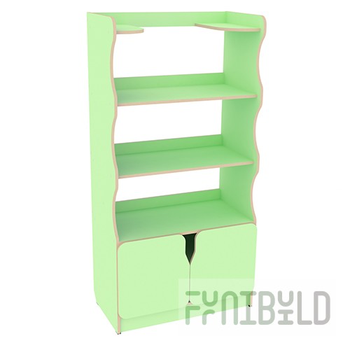 Children's shelving unit for manuals 850x450x1700 in IM-13 (light green)