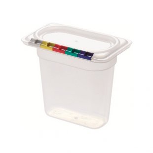 Gastronorm container without lid p/p GN 1/9, H-100, 176x108x100mm, (plastic, transparent), in pack. 36/18 pcs. 422102501