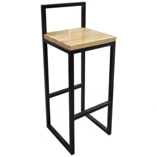 Bar stool Loft-4 art. StBar-4 with back, beech, pr. varnish