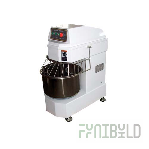 Dough mixing machine HURAKAN HKN-20SN (400x675x825 in, 1-speed fixed stainless steel bowl 20 l, hook)