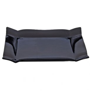 Rectangular plate 25x16.5x3 cm, (6 pcs in a pack) black ceramics art. 8001 (BLK)