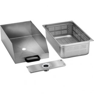 Container with filter for potato peelers of the PPF 5,10,18,25 series Fimar CCF