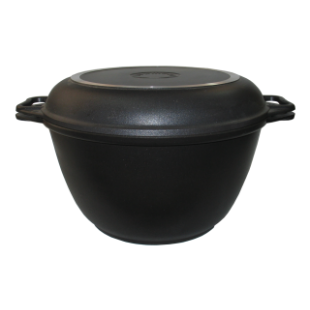 Kazan 4.0 l. (aluminium), with frying pan lid, AP coating art.k44a, pack. 3 pcs. (Kukmor)