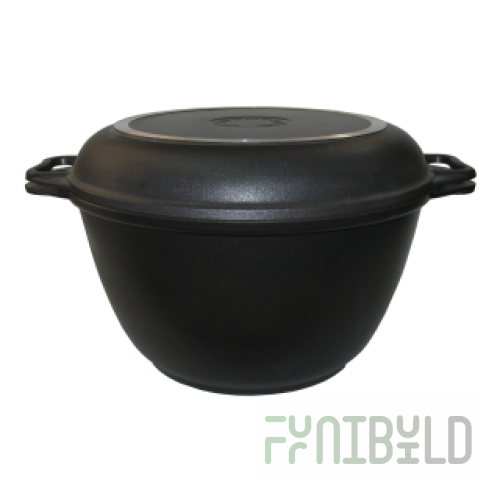 Kazan 4.0 l. (aluminium), with frying pan lid, AP coating art.k44a, pack. 3 pcs. (Kukmor)