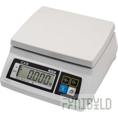 Electronic scales CAS SW-10, (260x287x119mm, 241x192mm, 110 ~ 240 V, 0.25 kW, weight 2.7 kg)