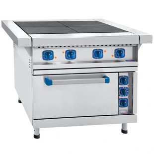 Electric stove 4-burner with oven EP-4ZhSh-E (stainless steel face) enamel oven (840(1050)x850(895)x860mm, 16.8 kW 220/380V)