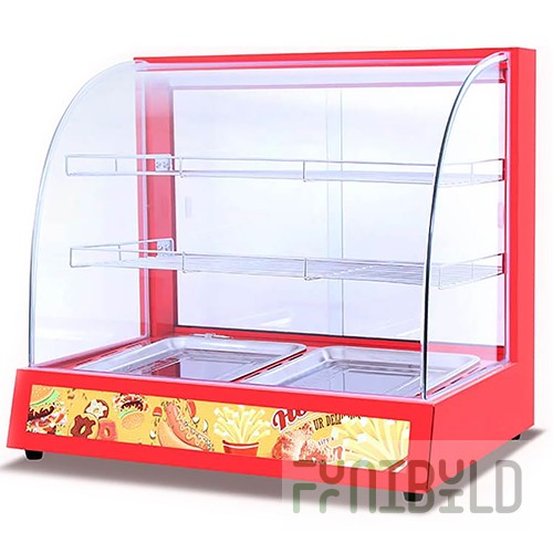 Thermal display case HW-2P (660x460x595 in, 0.8 kW, 220 V) red