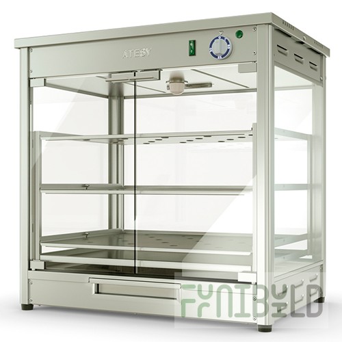 Thermal display case for chickens Komandor-VK-4-E (640x460x640 in, 9 chickens, 1.2 kW, 220V)